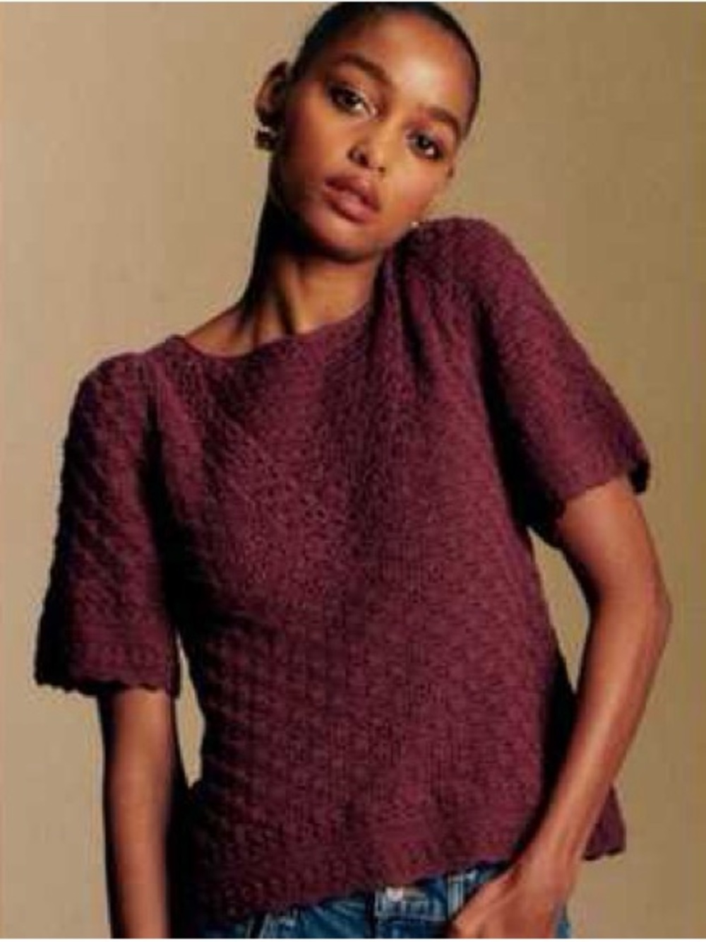 Sezane Laila Jumper Burgandy